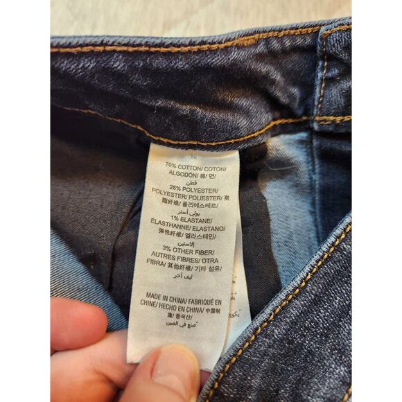 Style & Co Women's Blue Solid Embroidered Mid Rise Skinny Capri Jeans Size 10 - Picture 5 of 8